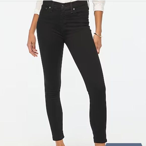 J. Crew Factory 9" mid-rise black skinny jean in signature stretch EUC size 30 - Picture 1 of 12